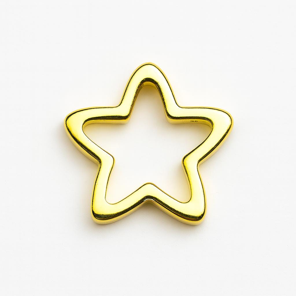 Open star tooth gem crystals
